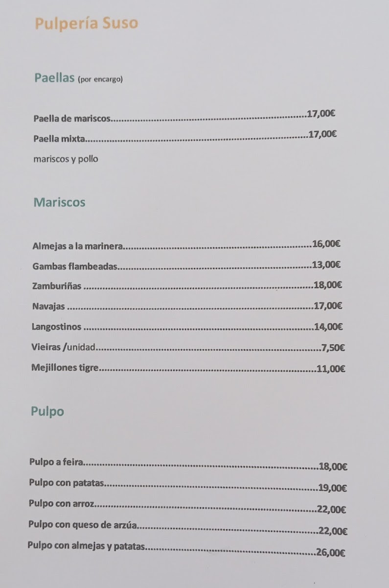 Pulpería Suso Menu - Image 4