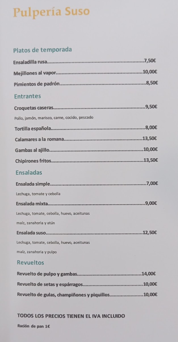 Pulpería Suso Menu - Image 6